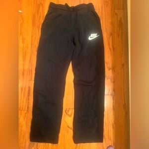 Nike Kids Black Joggers with White Logo